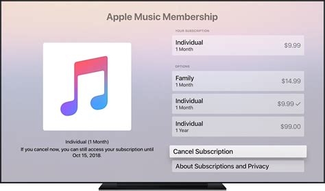 how to stop apple music subscription