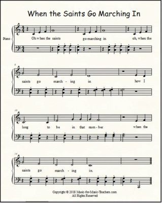 Oh When the Saints Go Marching in Sheet Music: The Delicate Dance of Rhythmic Patterns